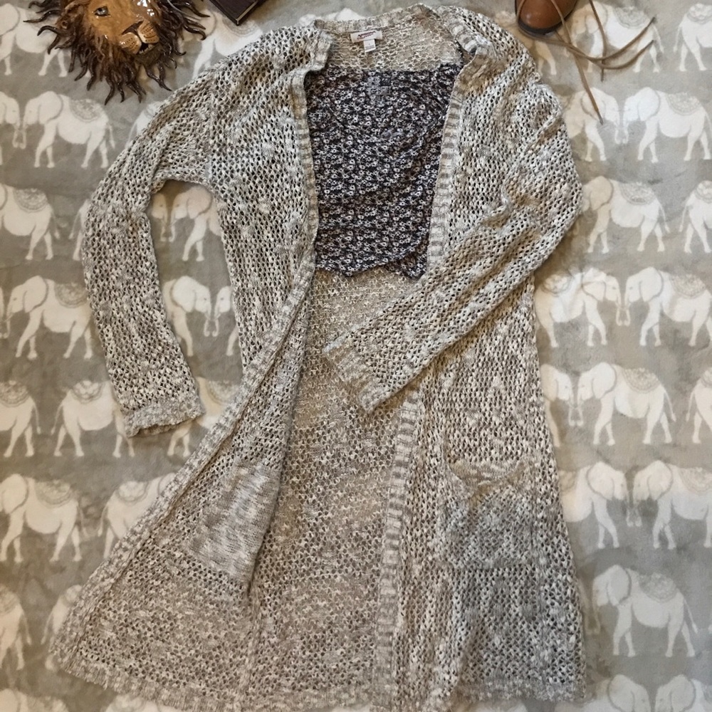 Beautiful long crochet sweater